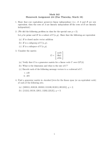 Math 342 Homework Assignment #4 (Due Thursday, March 10)