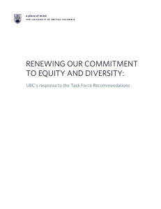 RENEWING OUR COMMITMENT TO EQUITY AND DIVERSITY: