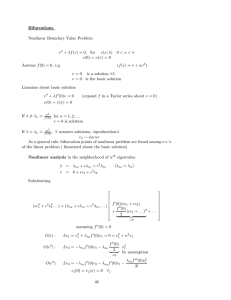 Bifurcations Nonlinear Boundary Value Problem v + λf (v) = 0, for