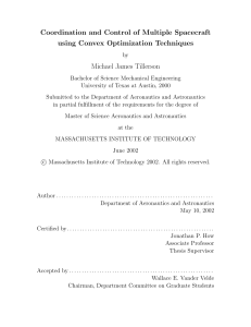 Coordination and Control of Multiple Spacecraft using Convex Optimization Techniques