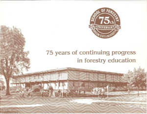 years of continuing progress in  forestry education 7 5