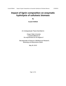 Impact of lignin composition on enzymatic hydrolysis of cellulosic biomass