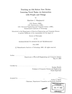 Teaching  an  Old  Robot J.