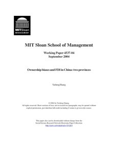 MIT Sloan School of Management Working Paper 4537-04 September 2004