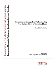 Dimensionless Groups For Understanding Free Surface Flows of Complex Fluids @