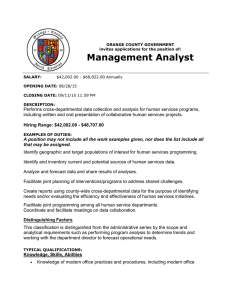 Management Analyst