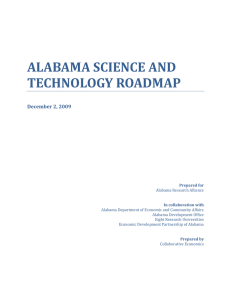 ALABAMA SCIENCE AND  TECHNOLOGY ROADMAP    December 2, 2009 
