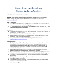 University of Northern Iowa Student Wellness Services