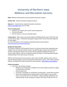 University of Northern Iowa Wellness and Recreation Services