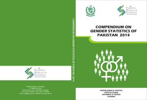 COMPENDIUM ON GENDER STATISTICS OF PAKISTAN  2014 P