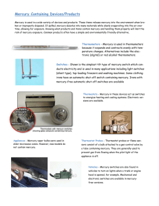 Mercury Containing Devices/Products