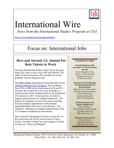 International Wire Focus on: International Jobs