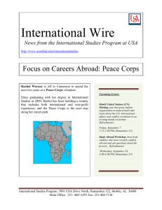 International Wire Focus on Careers Abroad: Peace Corps