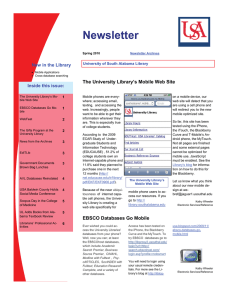 The University Library’s Mobile Web Site