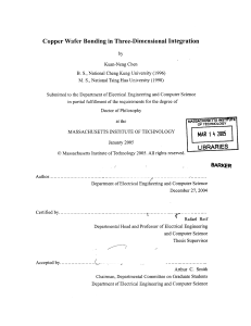 Copper Wafer Bonding  in Three-Dimensional  Integration