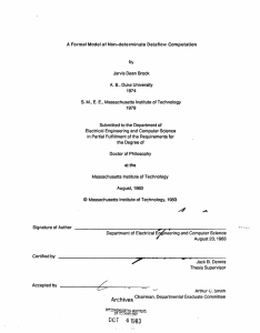 Formal  Model  of Non-determinate by Jarvis  Dean Brock 1974