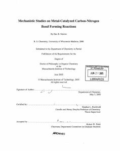 Mechanistic Studies on Metal-Catalyzed Carbon-Nitrogen Bond Forming Reactions