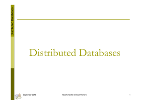 Distributed Databases tabases t Da