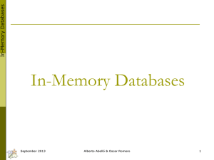 In-Memory Databases  se aba