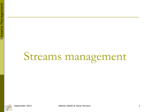 Streams management  ent m