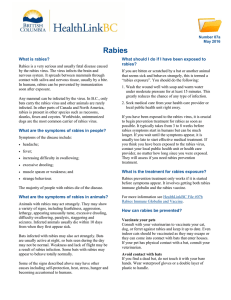 Rabies What is rabies?