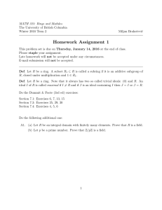 Homework Assignment 1