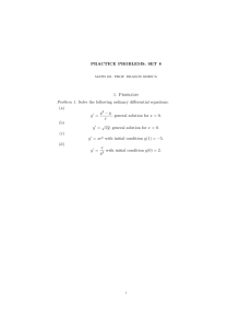 PRACTICE PROBLEMS: SET 8 1. Problems (a) =