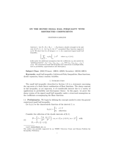 ON THE SIGNED SMALL BALL INEQUALITY WITH RESTRICTED COEFFICIENTS