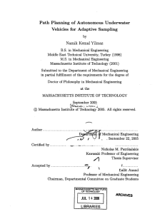 Path Planning  of  Autonomous  Underwater