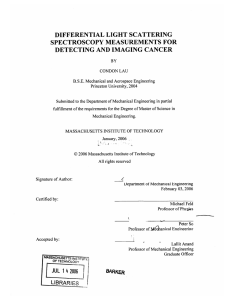 DIFFERENTIAL  LIGHT  SCATTERING SPECTROSCOPY  MEASUREMENTS  FOR