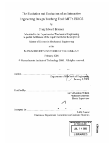 The  Evolution  and Evaluation  of an ... EDICS by Craig Edward Jimenez