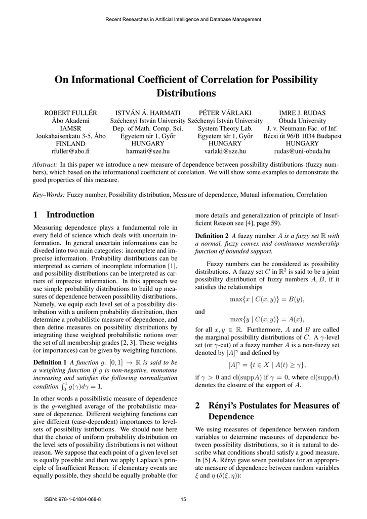 On Informational Coefficient Of Correlation For Possibility Distributions