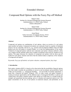 Extended Abstract  Compound Real Options with the Fuzzy Pay-off Method