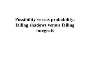 Possibility versus probability: falling shadows versus falling integrals