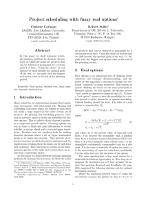 Project scheduling with fuzzy real options