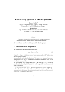 A neuro-fuzzy approach to FMOLP problems