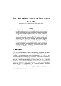 Fuzzy logic and neural nets in intelligent systems Robert Full´er, ∗ , www.abo.fi/˜rfuller/robert.html