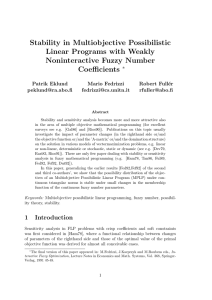 Stability in Multiobjective Possibilistic Linear Programs with Weakly Noninteractive Fuzzy Number Coefficients