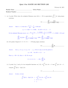 Quiz 3 for MATH 105 SECTION 205