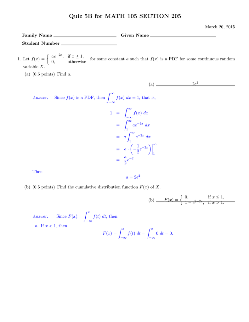 Quiz 5b For Math 105 Section 5