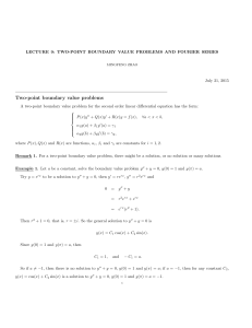 Two-point boundary value problems