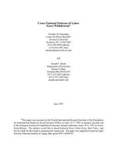 Cross-National Patterns of Labor Force Withdrawal*