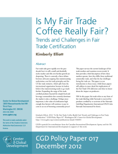 Is My Fair Trade Coffee Really Fair? Trends and Challenges in Fair