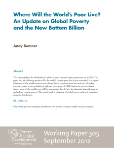 Where Will the World’s Poor Live? An Update on Global Poverty