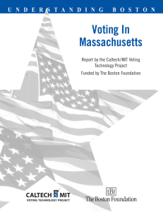 Voting In Massachusetts CALTECH