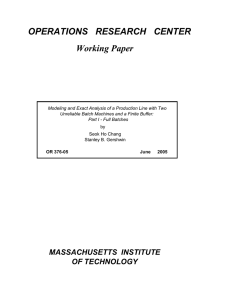 OPERATIONS   RESEARCH   CENTER Working Paper