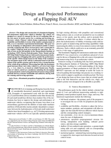 Design and Projected Performance of a Flapping Foil AUV