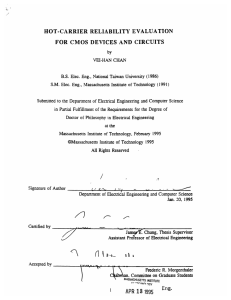 HOT-CARRIER  RELIABILITY EVALUATION