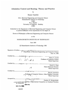 Admission  Control  and Routing:  Theory  and...