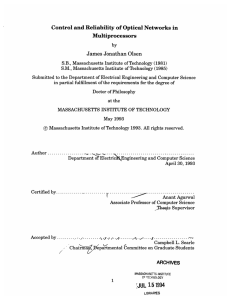 Control and Reliability  of Optical Networks  in Multiprocessors